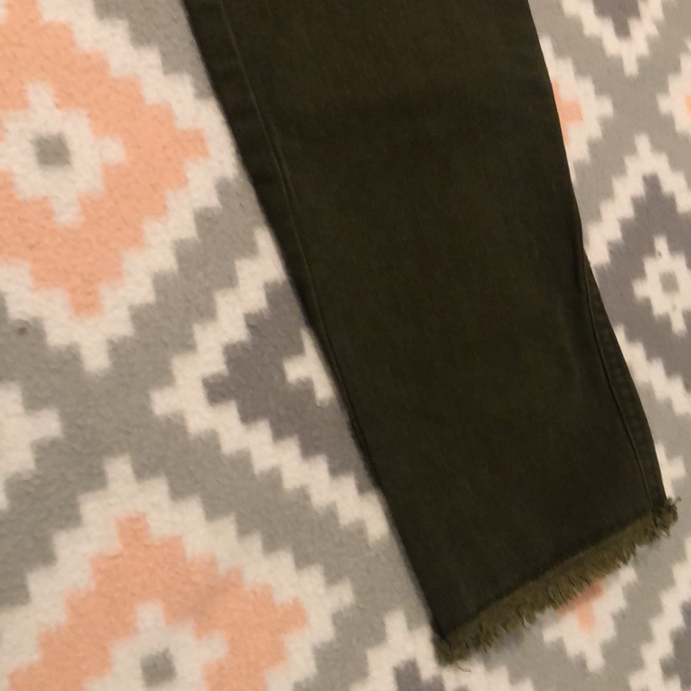 LOFT Dark Olive Skinny Jeans/Trousers Size 2P - Picture 7 of 13